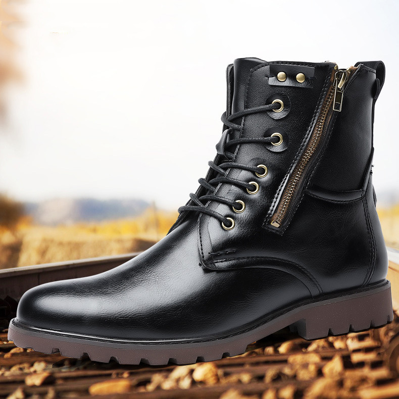 Men's Fashion Casual Side Zip High Boots