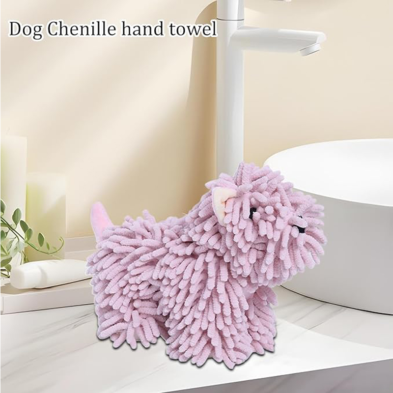 Cute Puppy Shaped Towel,Absorbent Kitchen Towel With Hanging Loop, Towels For Home 3