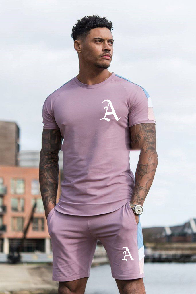 Casual Men's Suit European And American Fashion Sports Round Neck Top