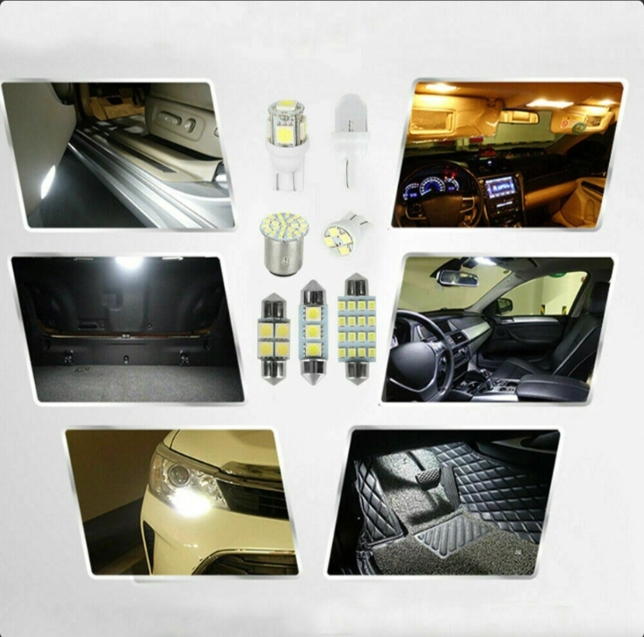 28pcs Car Interior White Combo LED Map Dome Door Trunk License Plate Light Bulbs thumbnail 8