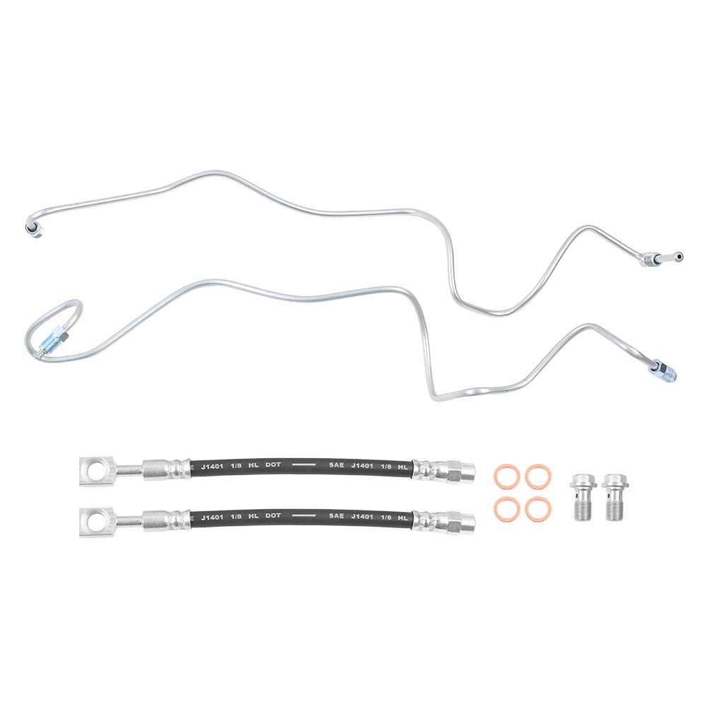 Pair Rear Brake Hoses & Pipes For Golf Beetle Bora TT A3