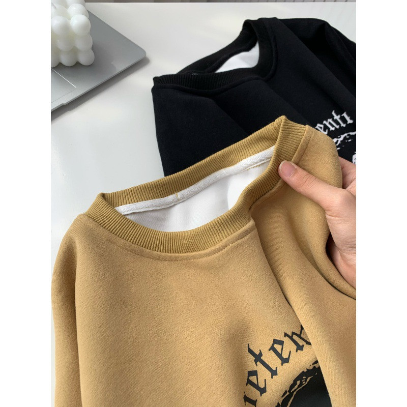 Women's Casual Round Neck Niche Print Pullover Sweater