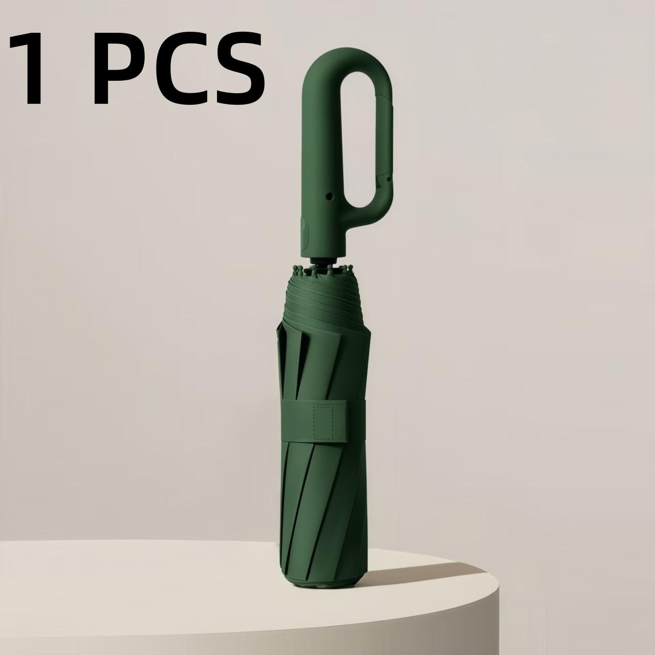 Fully Automatic Foldable Travel Umbrella  Lightweight, Windproof, Portable, Black Sun Rain Use, Auto Open Close,Self-pickup Only. image 19