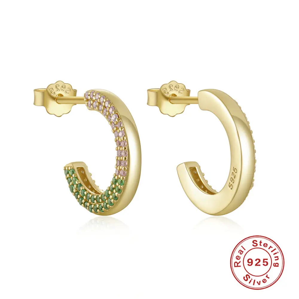 Unilateral Luxury Diamond Full Diamond C- Shaped Ear Ring
