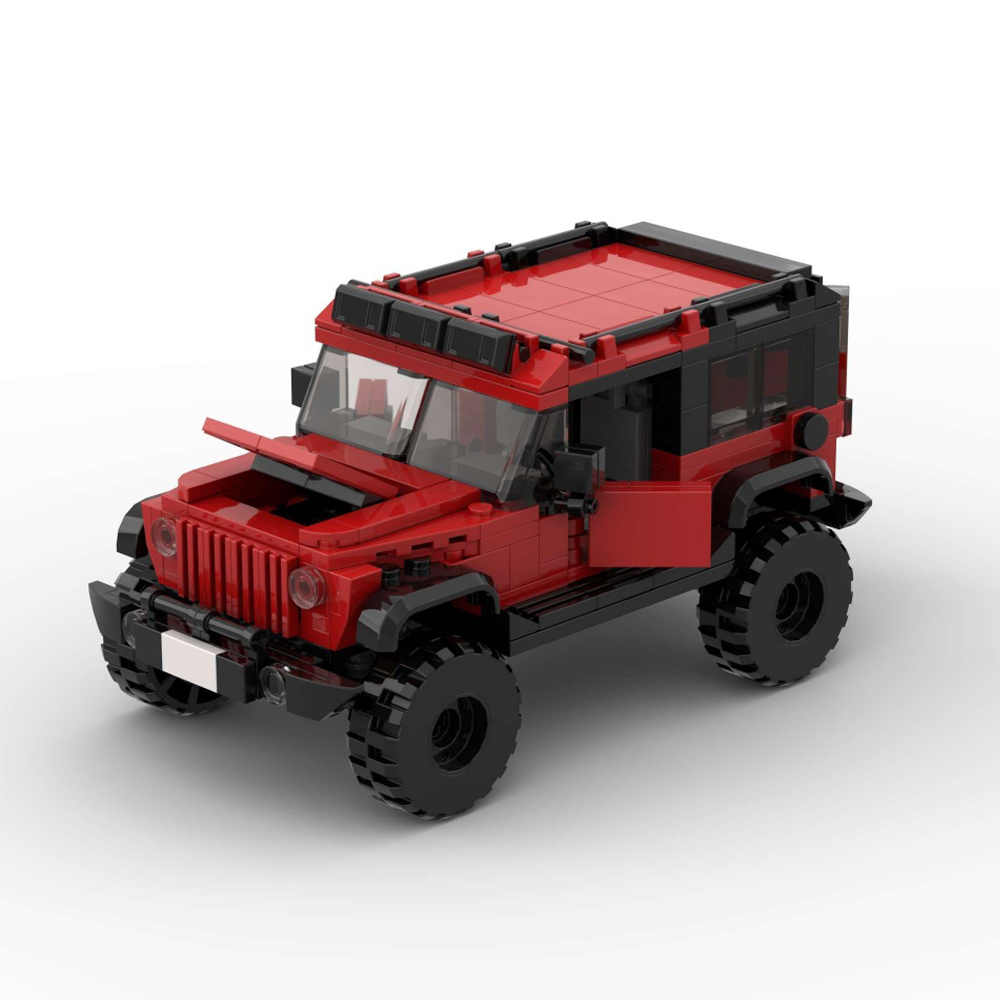 405PCS Red SUV Car Toy Building Set,Off-Road Car Building Bricks Building Blocks,DIY Vehicles For Kids And Adults