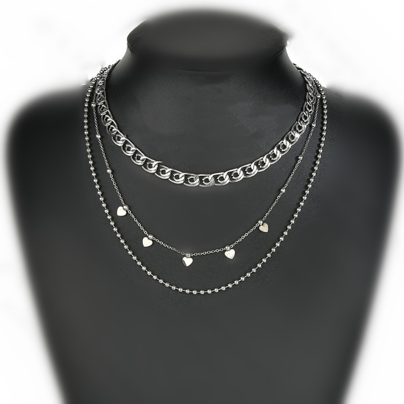 Stainless Steel Port Style Love Necklace Pendant Personality Versatile