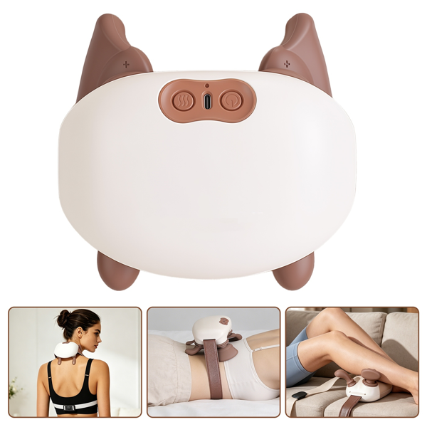 Adjustable Strap Neck Massager, 3 Intensity 2 Heat Levels Cordless Deep Tissue Massager For Neck Shoulder Back, Travel Office Home Use — foto 5