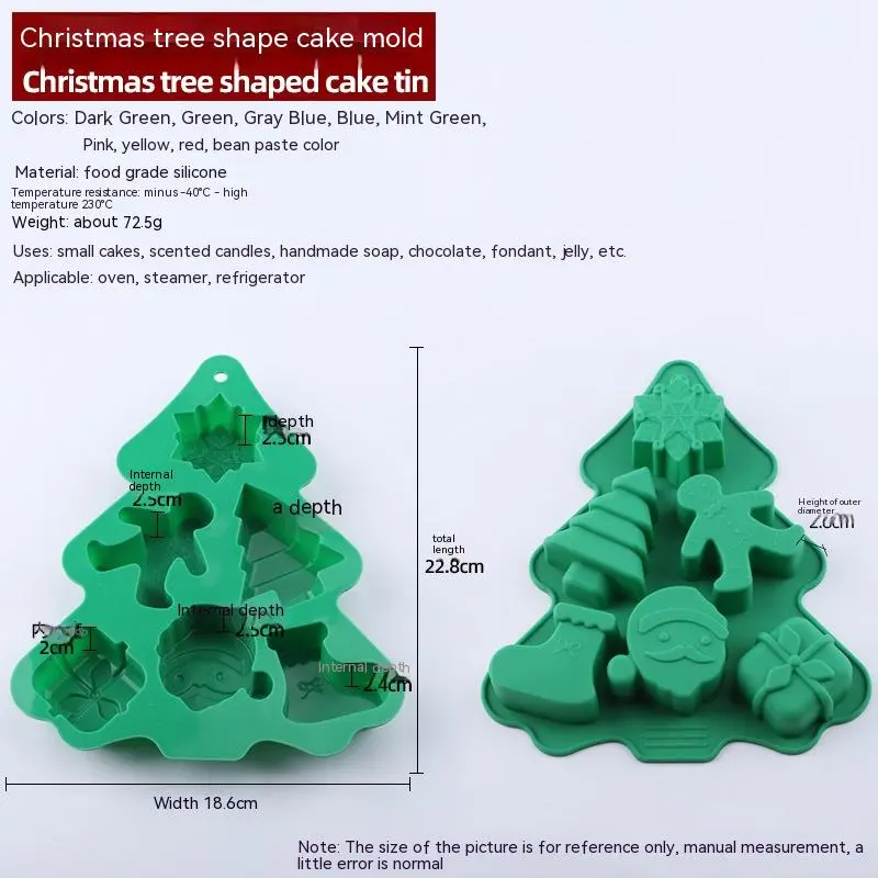 Christmas Silicone 6 Square Shaped Yi DIY Baking – image 2