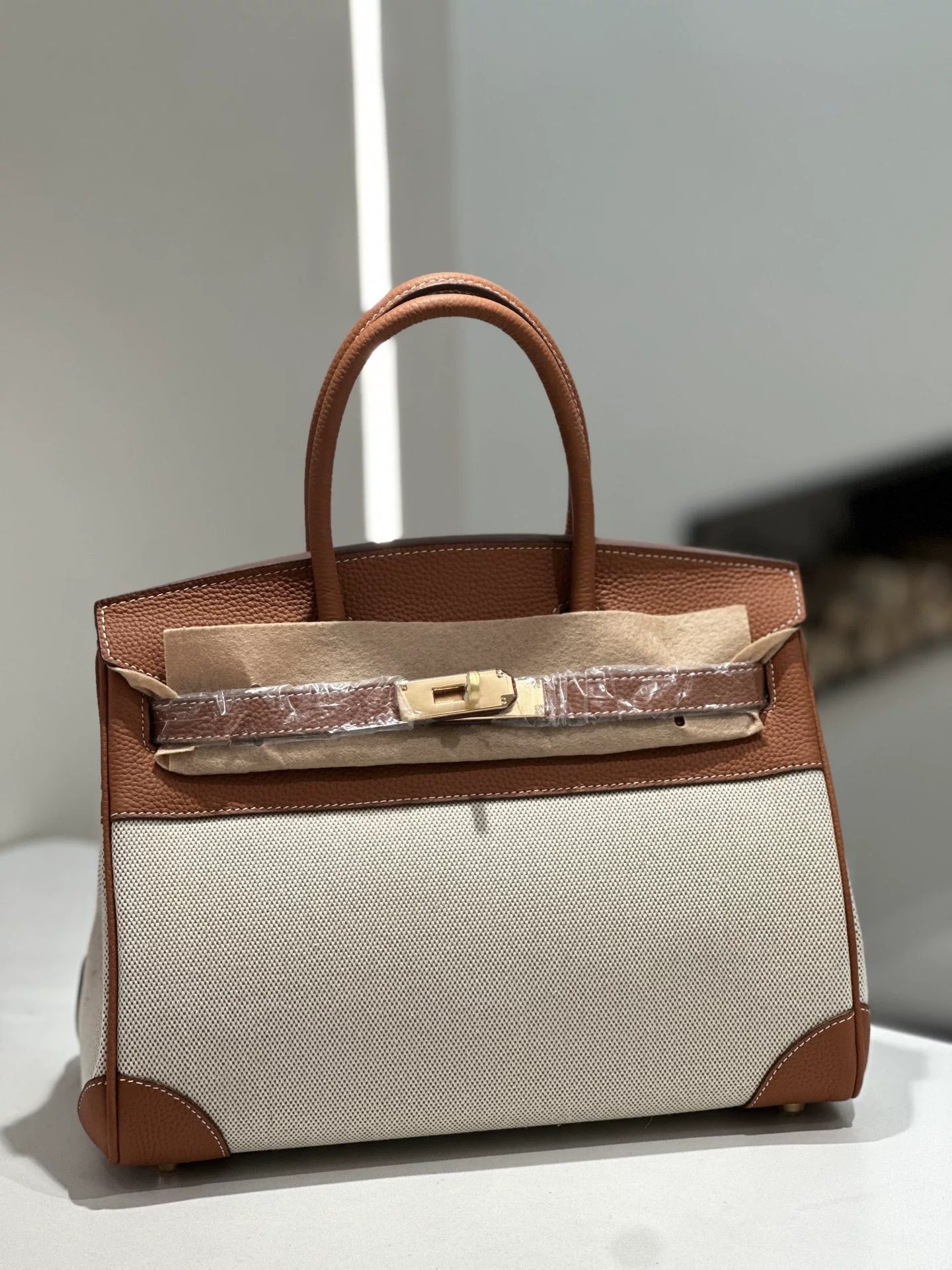 Nouveau sac birkin en cuir véritable transfrontalier – Image 3