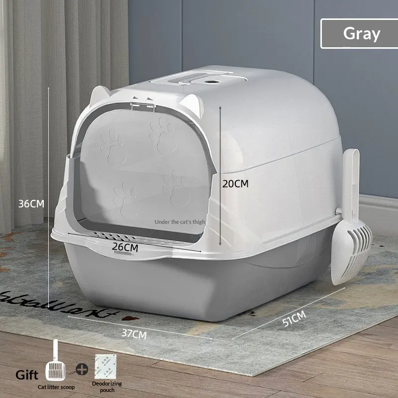 Extra-Large Fully Enclosed Odor-Control Thickened Cat Litter