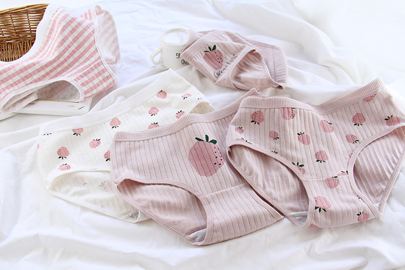 Title 3, Plaid Strawberry Breathable Cotton Cute Womens...