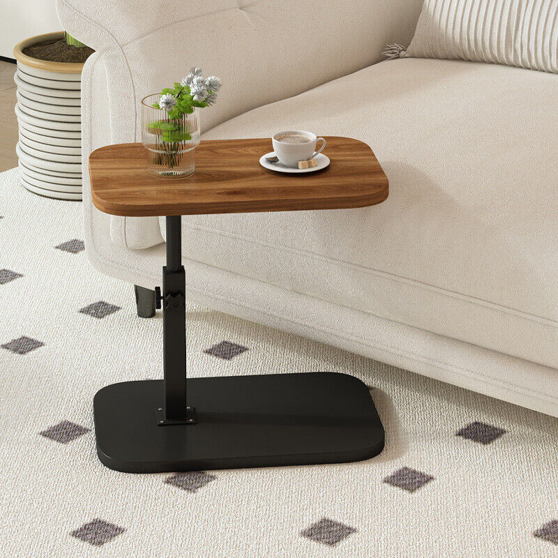 Adjustable C-Shaped Sofa Side End Table Coffee Laptop Table Living Room Bedroom - Image 1