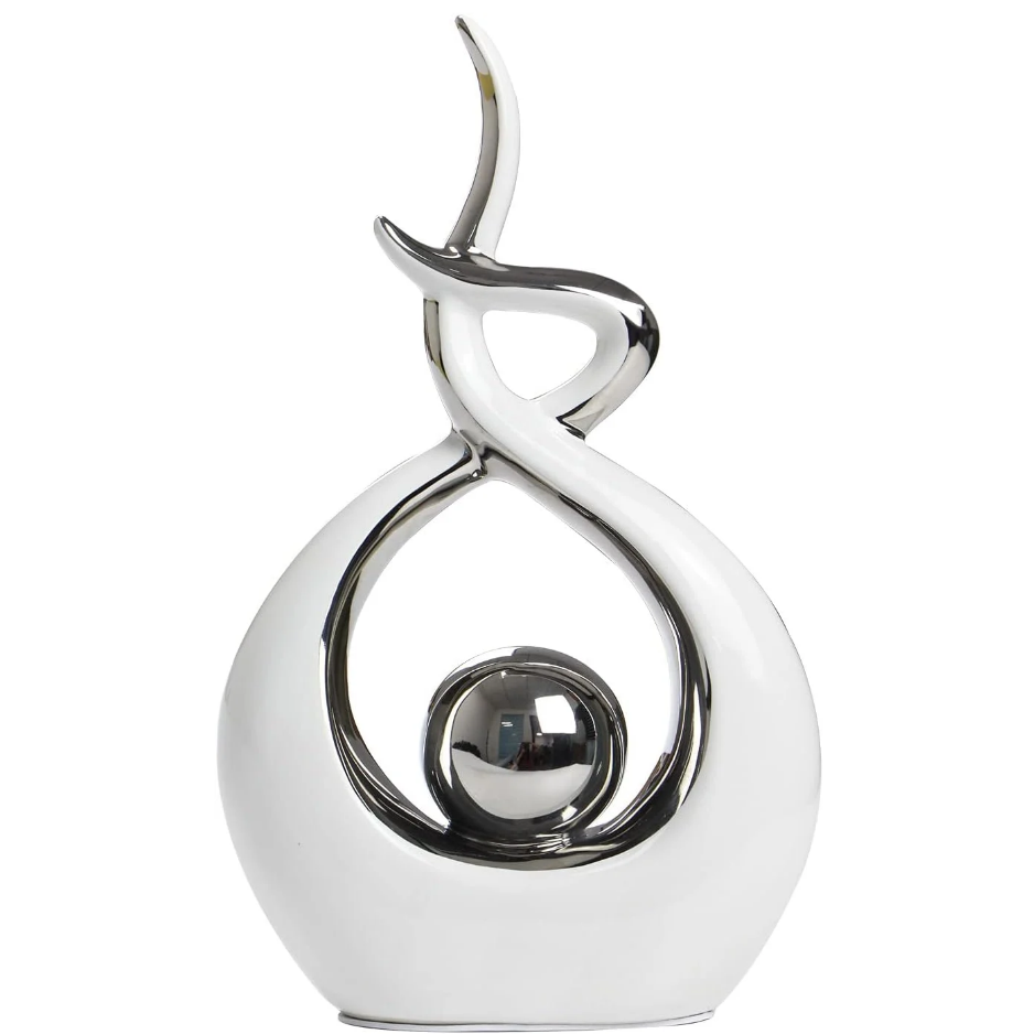 Modern Abstract Art Ceramic Statue, Decorative Tabletop Figurine For Living Room, Bedroom, Office And Home Decor product image