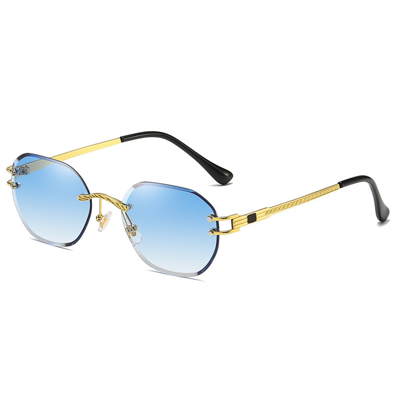 Title 11, Ocean Sheet Cut-Edge Rimless Sunglasses