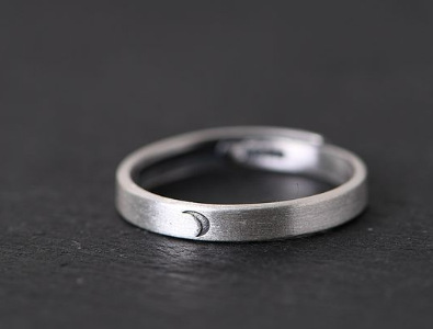 Girlfriends Style Sun Moon Silver Jewelry Ring