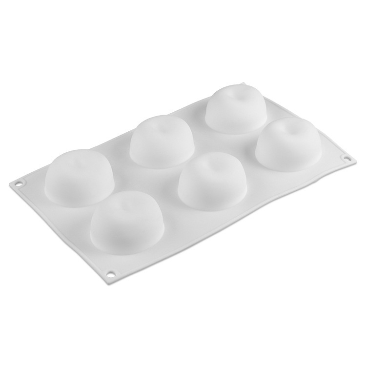 Title 5, Silicone Fondant Mold For 6 Apples French Mouss...