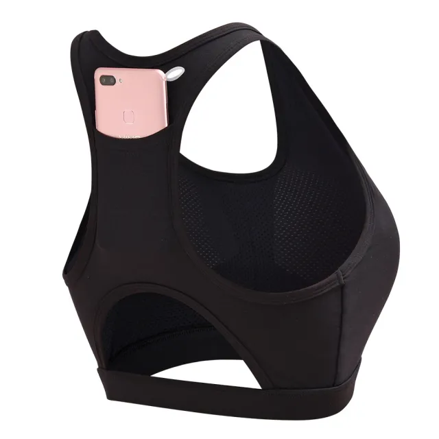 Women's Shockproof Gathered Portable Quick drying Yoga Bra Fitness Clothes Black - Shop at LoveMi