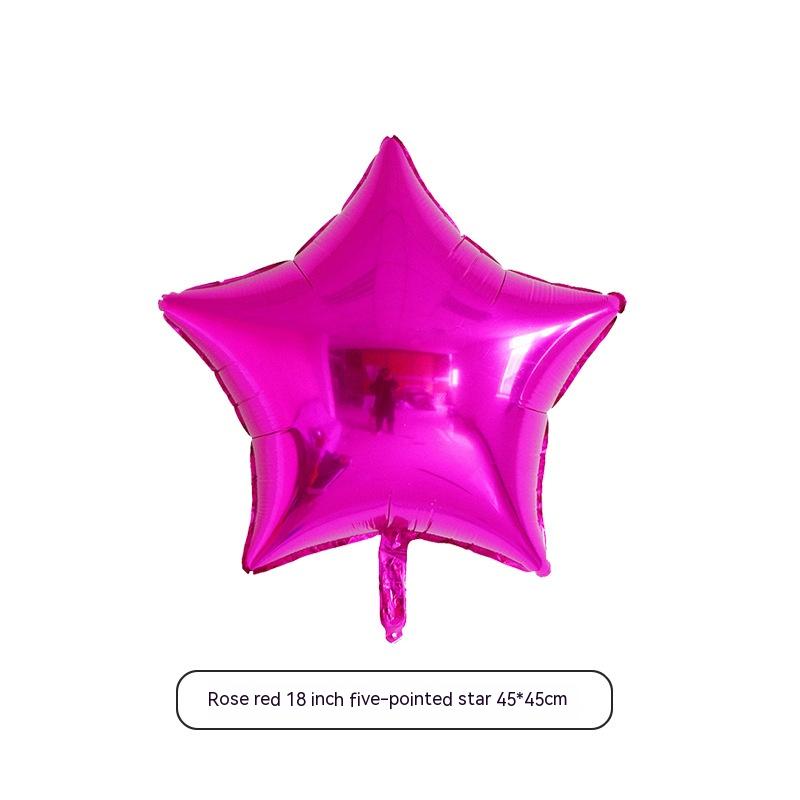 Title 7, 18-inch Five-pointed Star Aluminum Foil Balloon