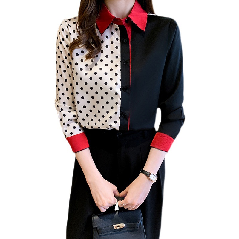 Women's Fashion Personality Polka Dot Shirt