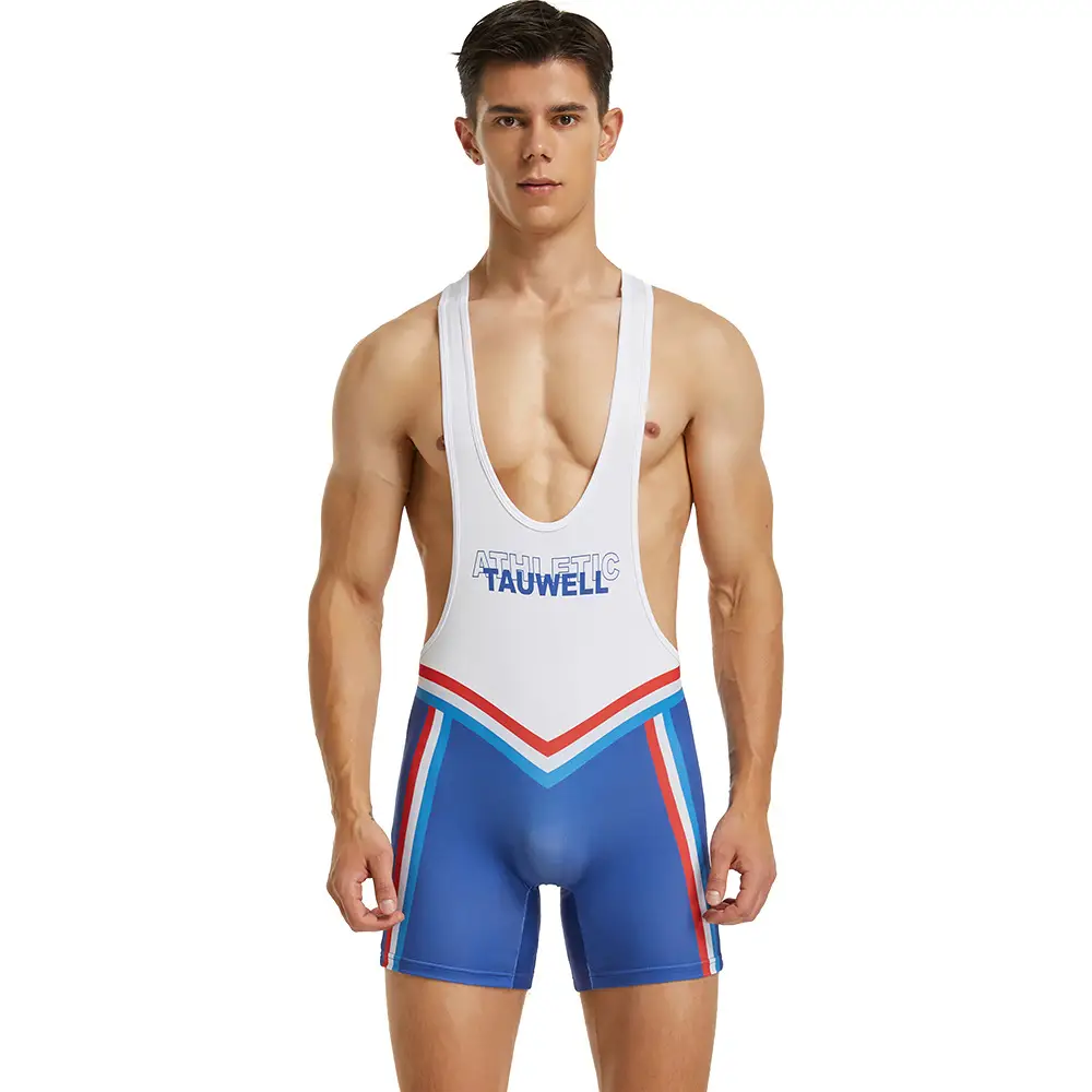 Men's Vest Wrestling Suit Men's Fitness Swimming Shark Pants