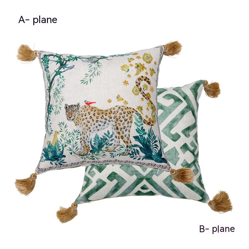 Chenille Thickened Jungle Throw Pillow Cushion Cover