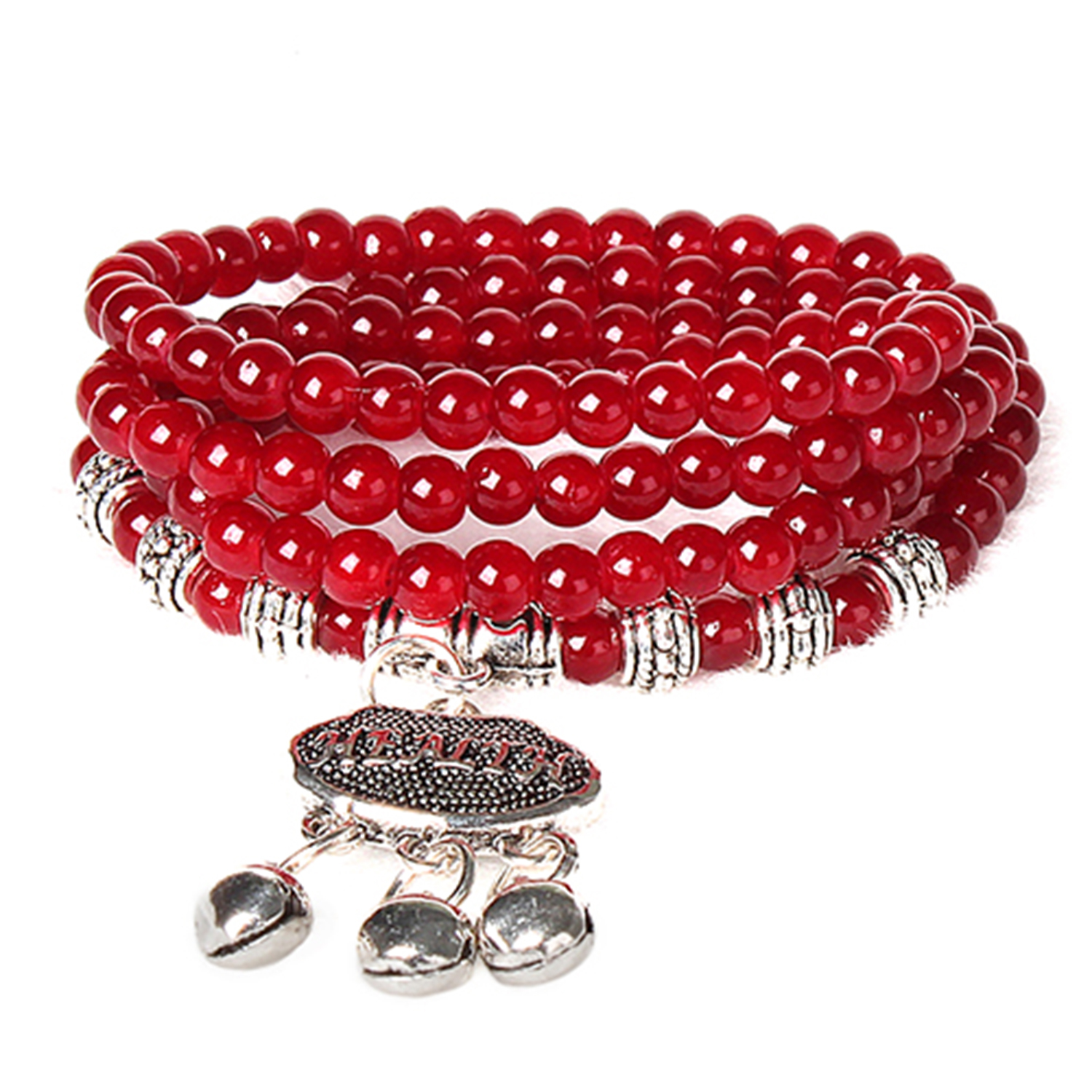 Red Agate Beaded Good Lock Bracelet image 8