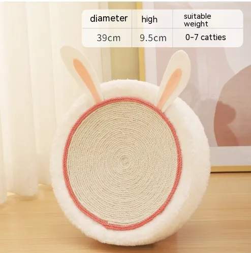 Cat Scratch Board Integrated Disdain Sisal Rabbit Style White - Shop at LoveMi
