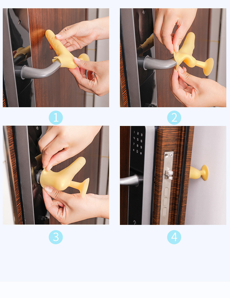 Silicone Door Handle Protective Cover Anti-collision Baby view 10