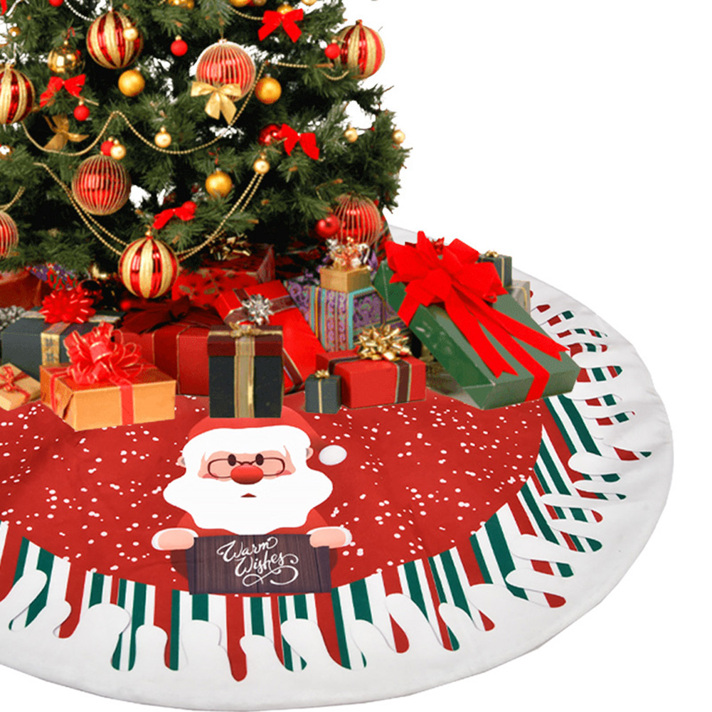Christmas Tree Skirt Apron Floor Carpet Mat