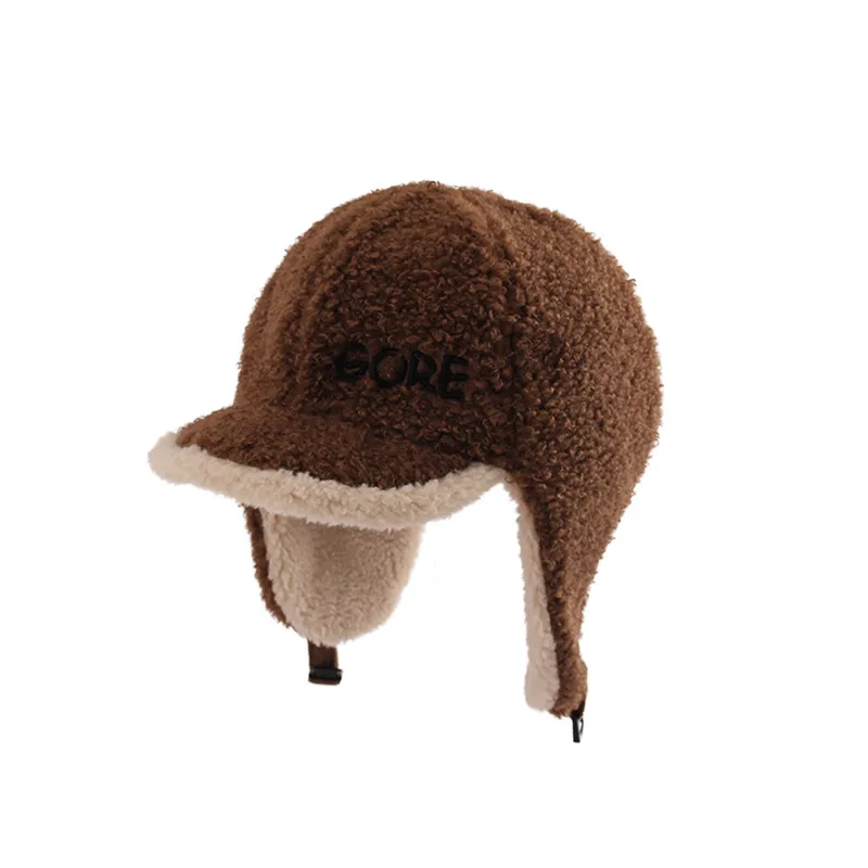 Lamb Wool Fleece Warm Women Cycling - Coffee