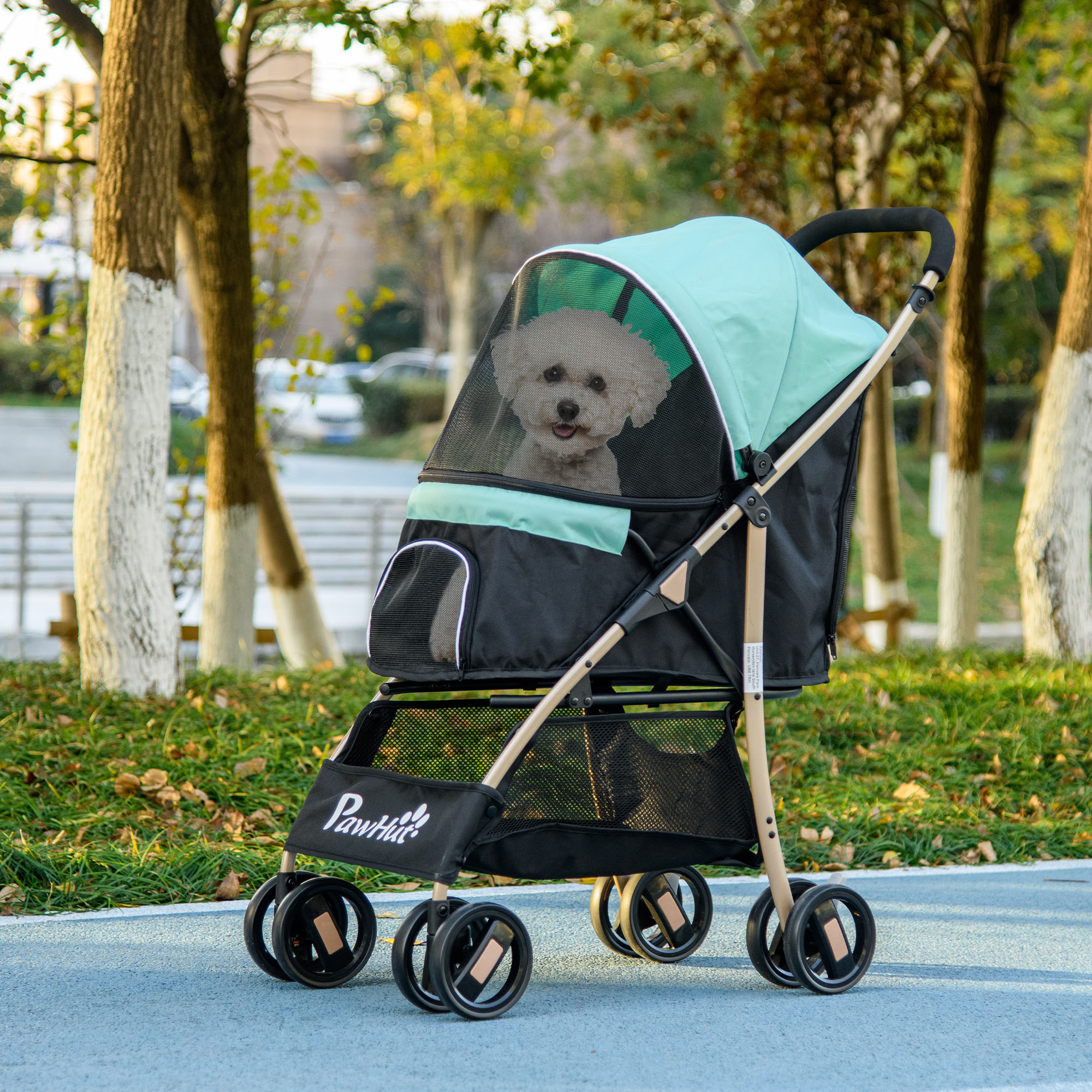 Small And Mini Dog Pet Strollers With Rain Cover — image 8