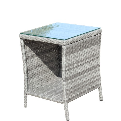 Outdoor Patio Furniture 1 Coffee Table With Clear Tempered Glass — foto 2