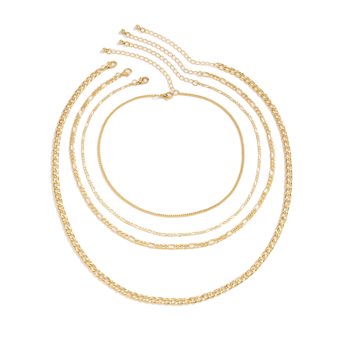 Fine Chain Mix And Match Set Clavicle Necklace