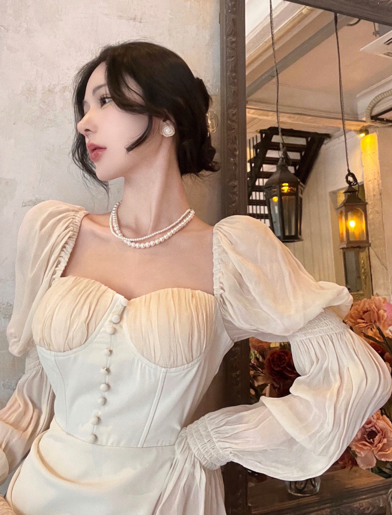 Long French High-end Niche Design Spring Skirt
