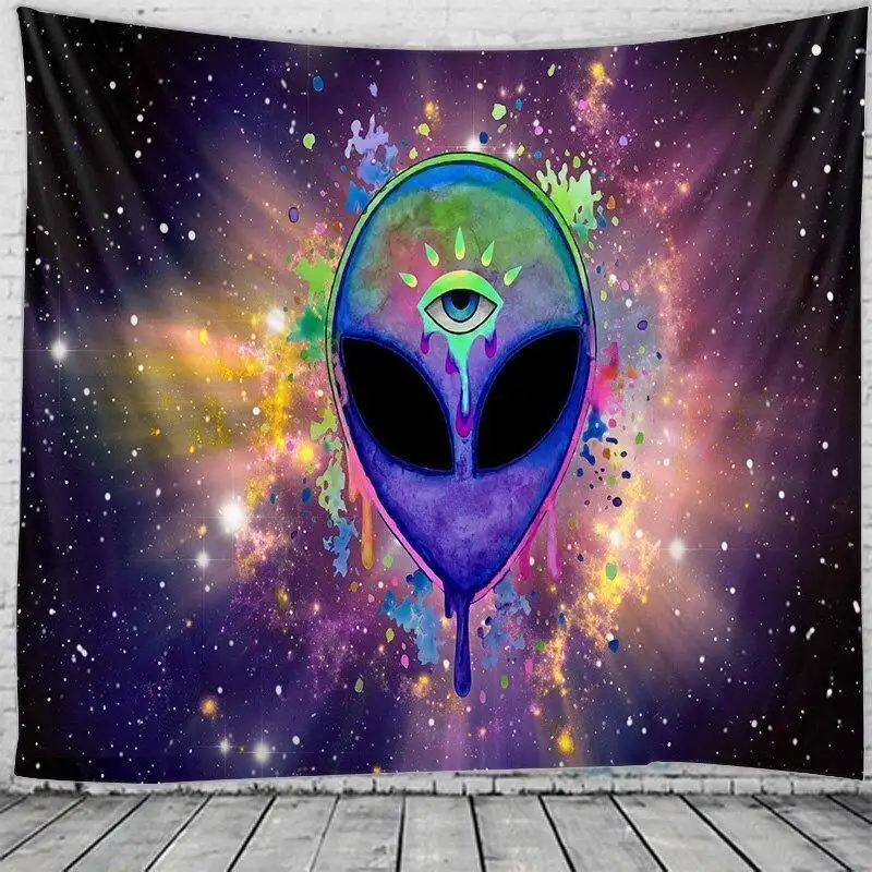 Printed Evil Eye Alien Tapestry Multifunctional Sitting