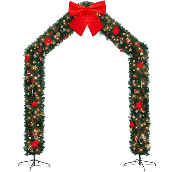 Christmas Artificial Tree Archway Decoration, Realistic PVC Holiday Tree Arch Frame For Outdoor Indoor Room Festival Party Wedding Garden, Roof Top...