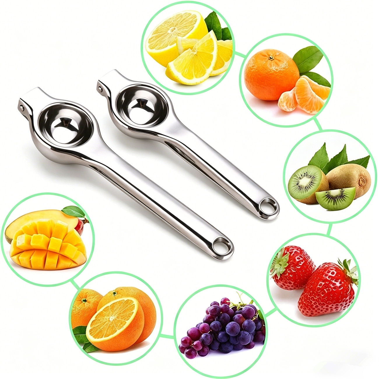 Handheld Stainless Steel Citrus Juicer - Perfect For Lemons, Oranges & Limes — image 6