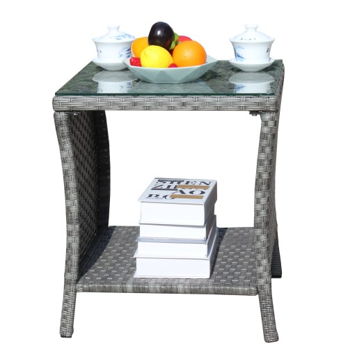 Outdoor Patio Furniture 1 Coffee Table With Clear Tempered Glass — foto 14