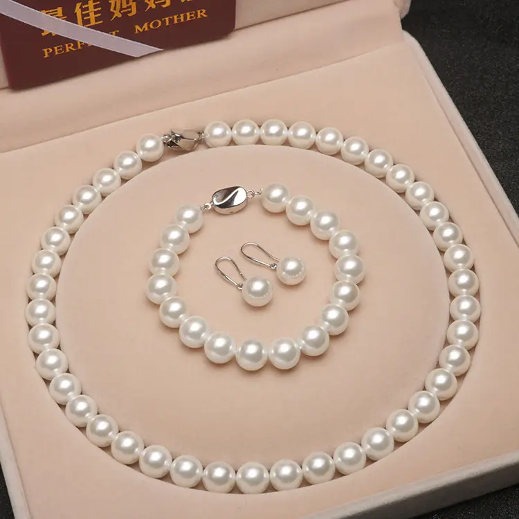 Temperament Natural Sea Shell Imitation Pearl Necklace