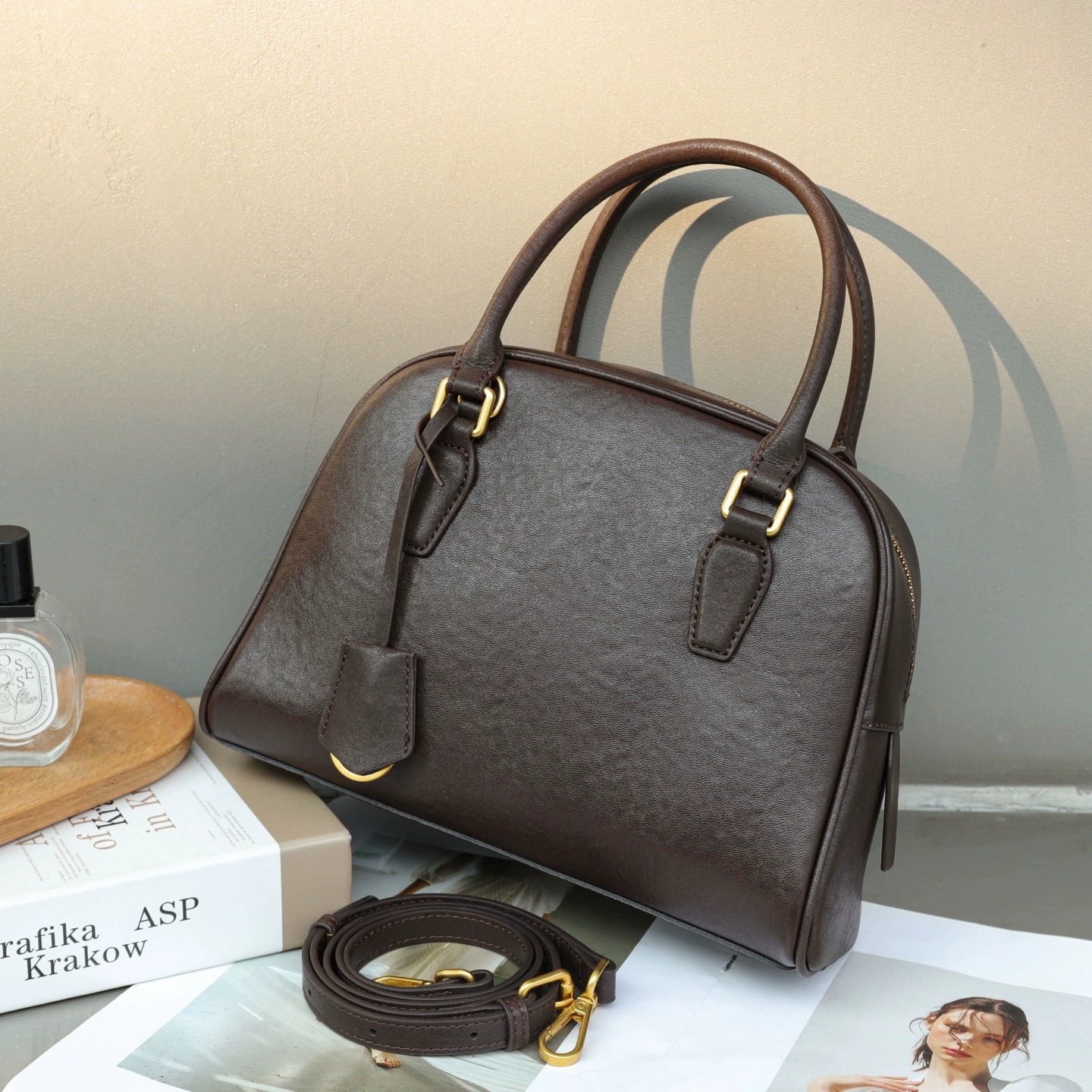 Top-Grain Leather Versatile Bag 2026 New Boston Pillow Bag Shoulder And Crossbody Bag Large Capacity Genuine Leather Handbag 5