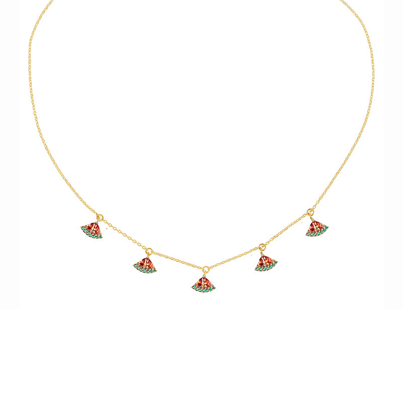 Tropical Fruit Clavicle Chain Necklace