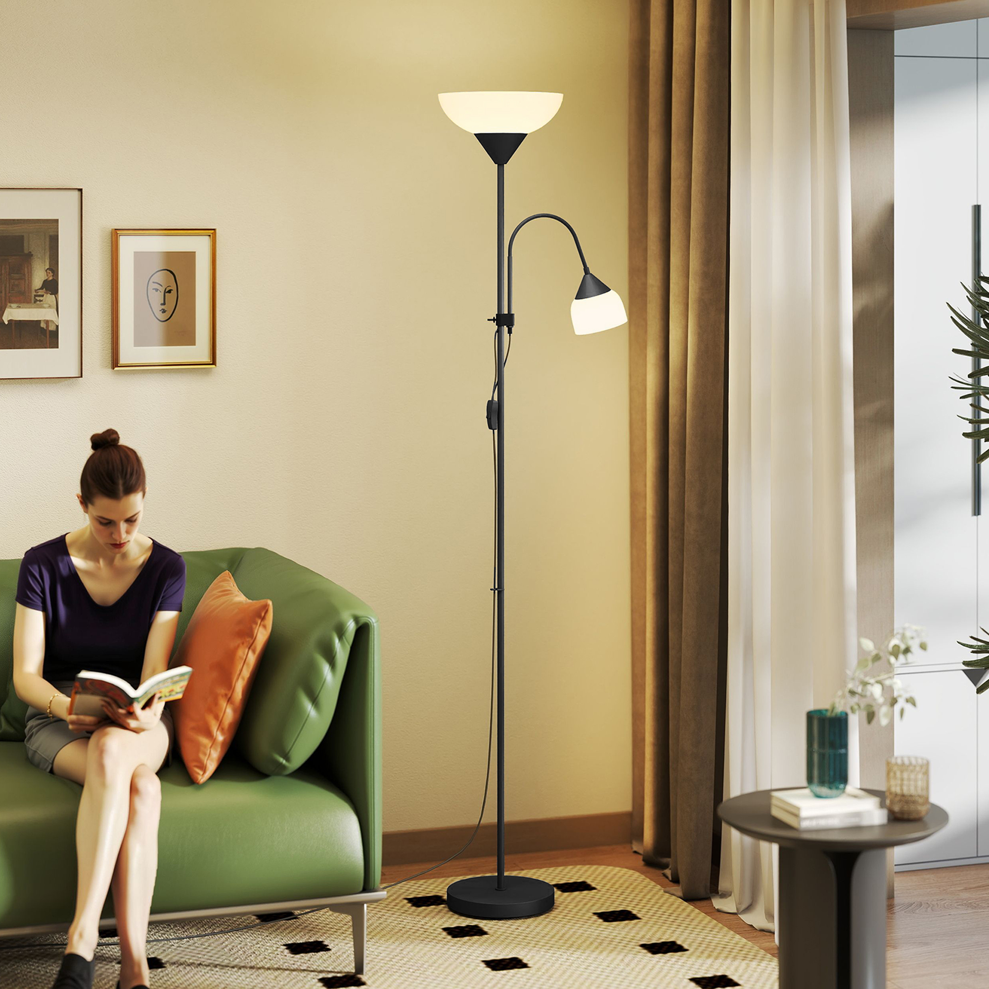 LED Floor Lamp, Suitable For Living Rooms, 180cm High, Mother And Child Shaped — image 4