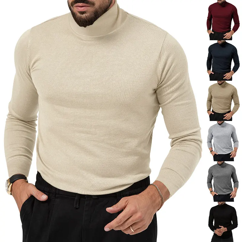 Autumn and Winter New High-elastic Turtleneck Knitted Cashmere Sweater