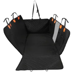 Dog Car Back Seat Cover With Zipper Mesh Window Storage Bags Waterproof 600D Oxford Cloth Car Seat Protector With Slide Flaps For Cars Trucks SUVs ... - View 1