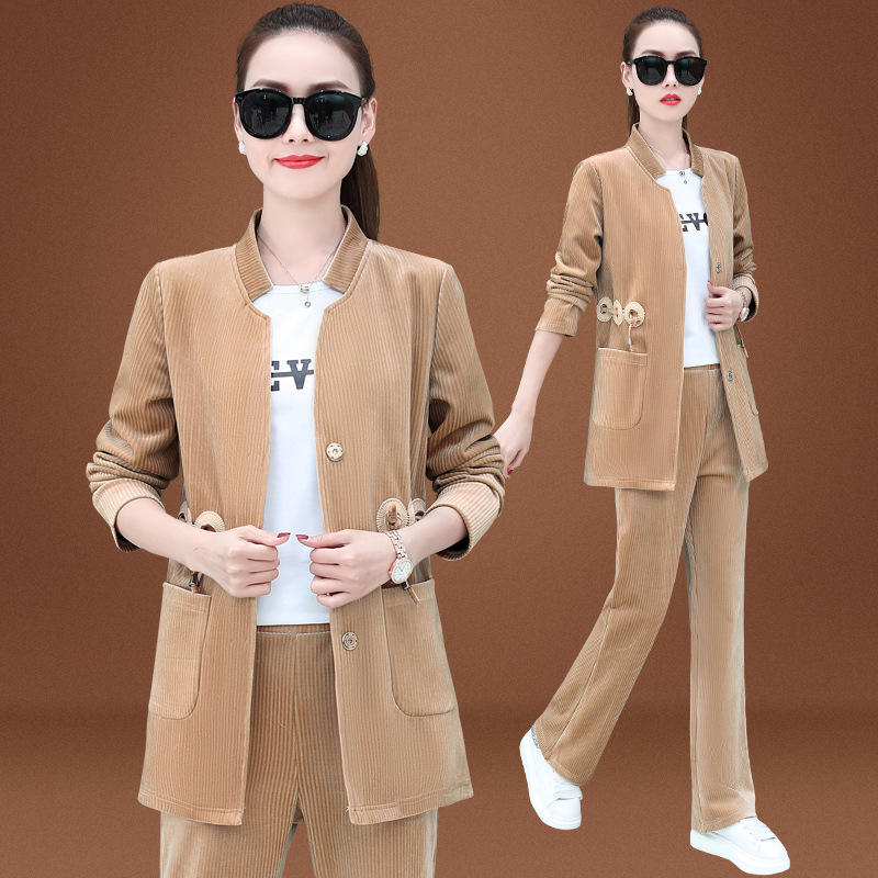 Three-piece Leisure Set Of Western Style Korean Temperament