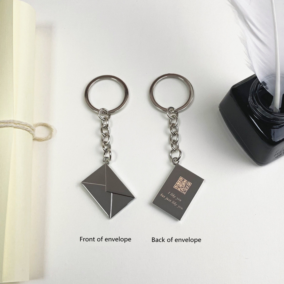 Envelope Express Zinc Alloy Couple Models Keychain