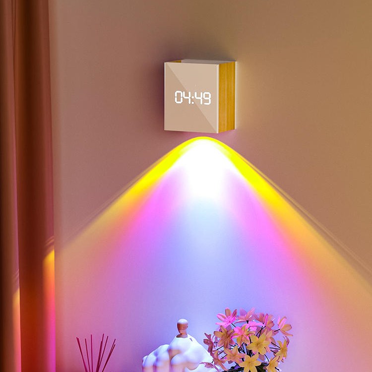 Sunset Bedroom Wall Decoration Light Projection Clock - Image 5