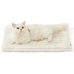 Self Warming Cat Mat For Small Cat Self Heating Dog Crate Pad Thermal Extra Warm Puppy Mat Indoor Outdoor Non-Slip - White - View 1