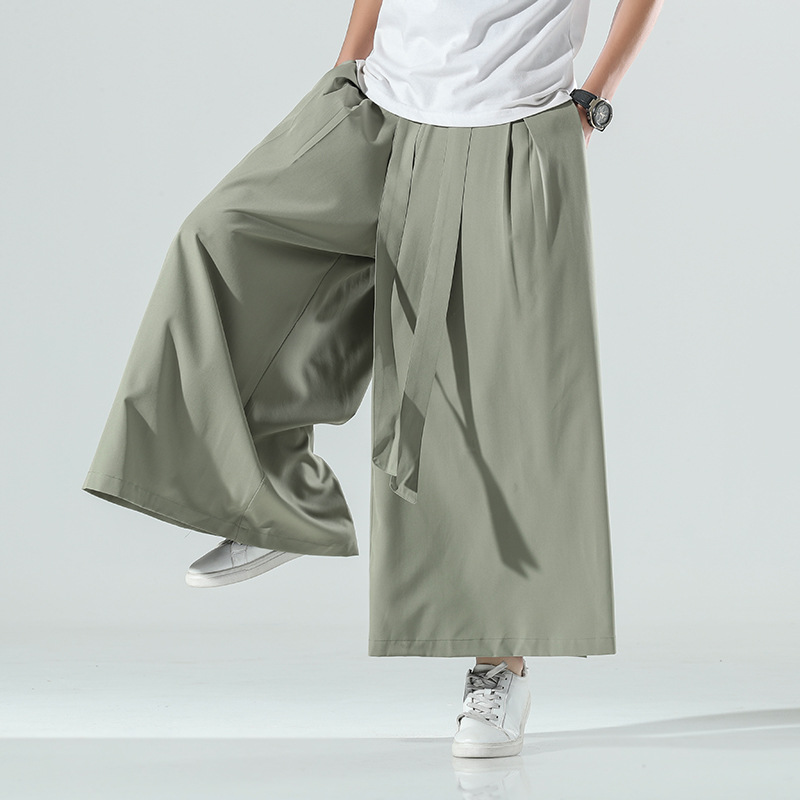 Title 5, Chinese Style Summer Thin Wide-leg Pants Men