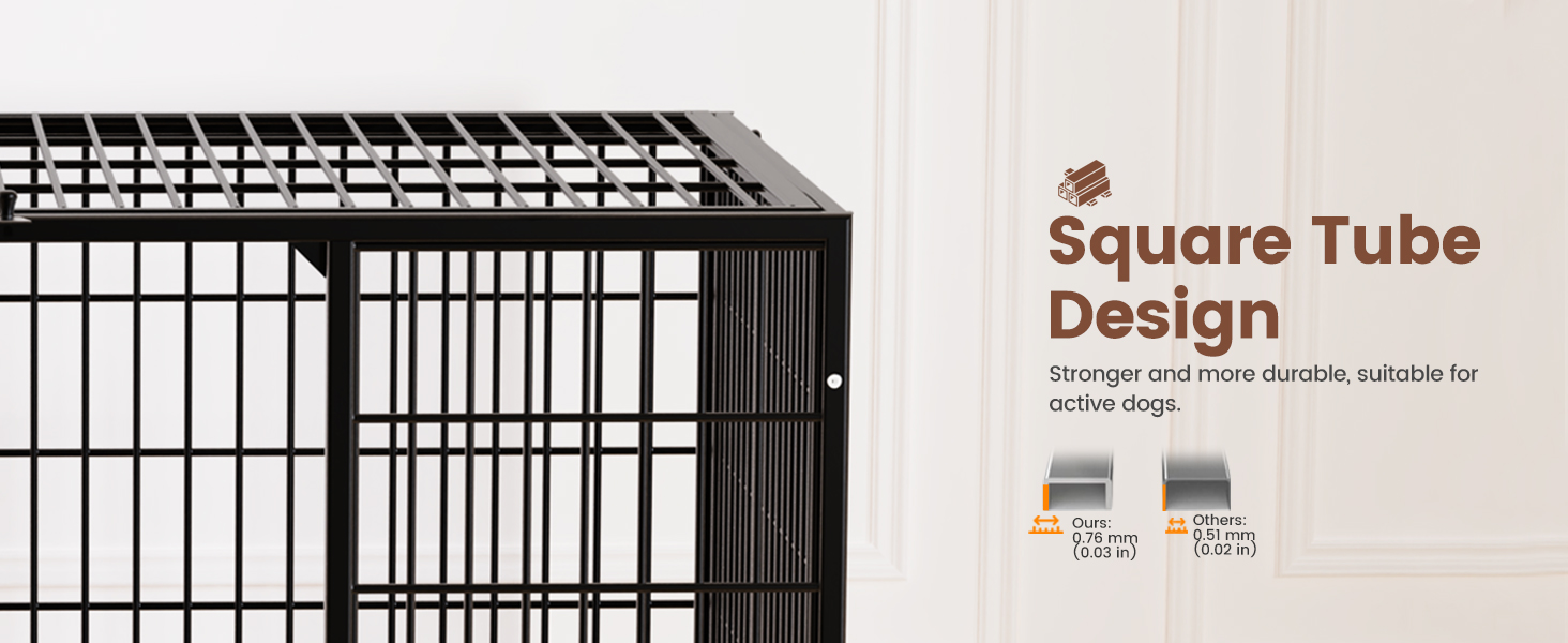 Heavy Duty Stackable Dog Crate 82.3x51.6x56cm Metal Kennel With Triple Doors — image 11